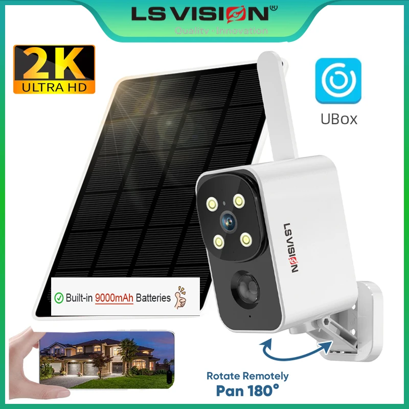 Outdoor Lighting Wireless - LS VISION Outdoor Solar Camera Wireless