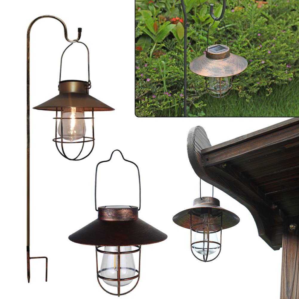 Landscape Spike Light - Solar Retro Camping Lantern Waterproof Vintage