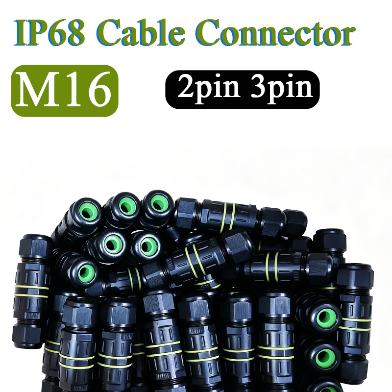 Outdoor Lighting Wire Connectors - 2Pin 3Pin M16 Cable Connector M25S
