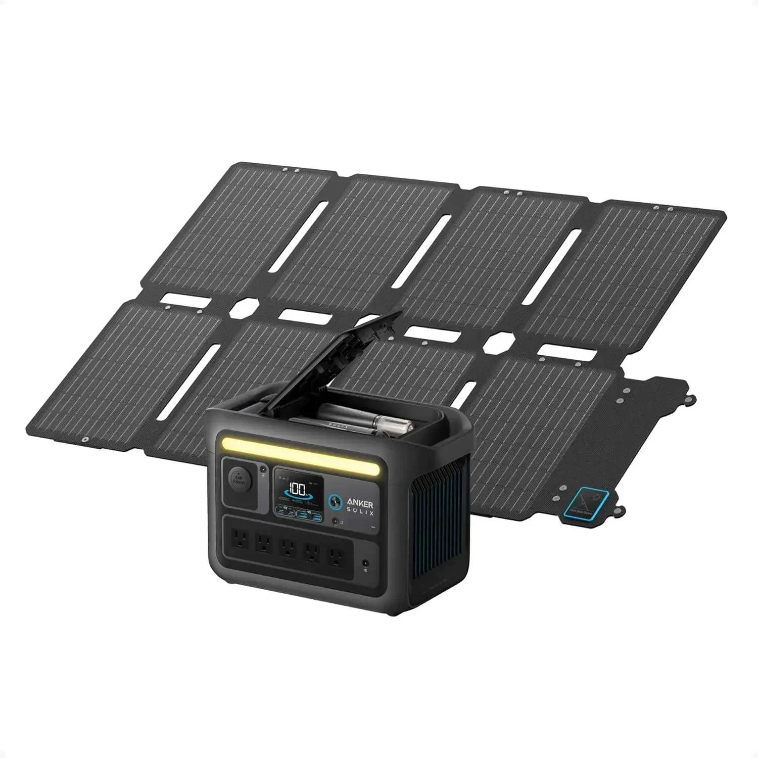 Outdoor Lighting Solar Panel - Anker SOLIX C800X Portable Power Station