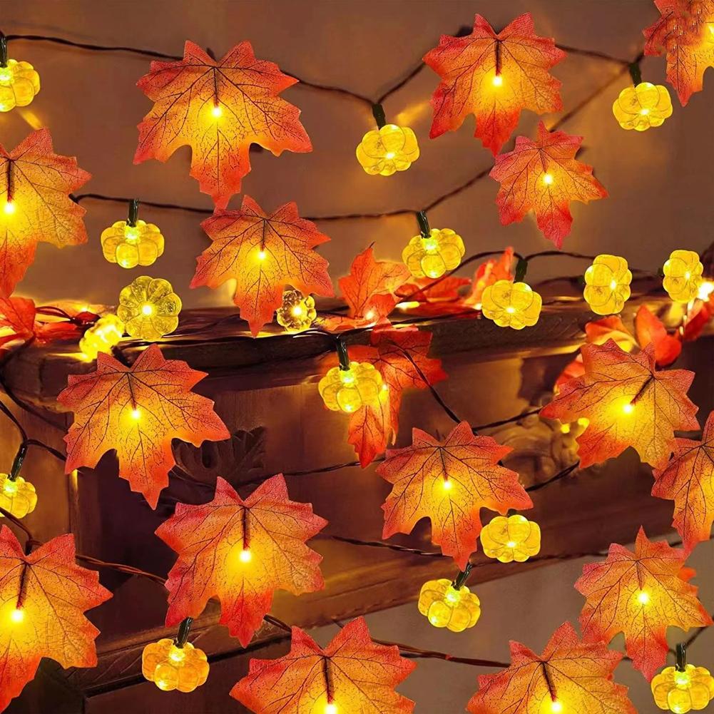 LED Maple Leaf Flat Pumpkin St - Outdoor Lighting Battery Operated recension och pris