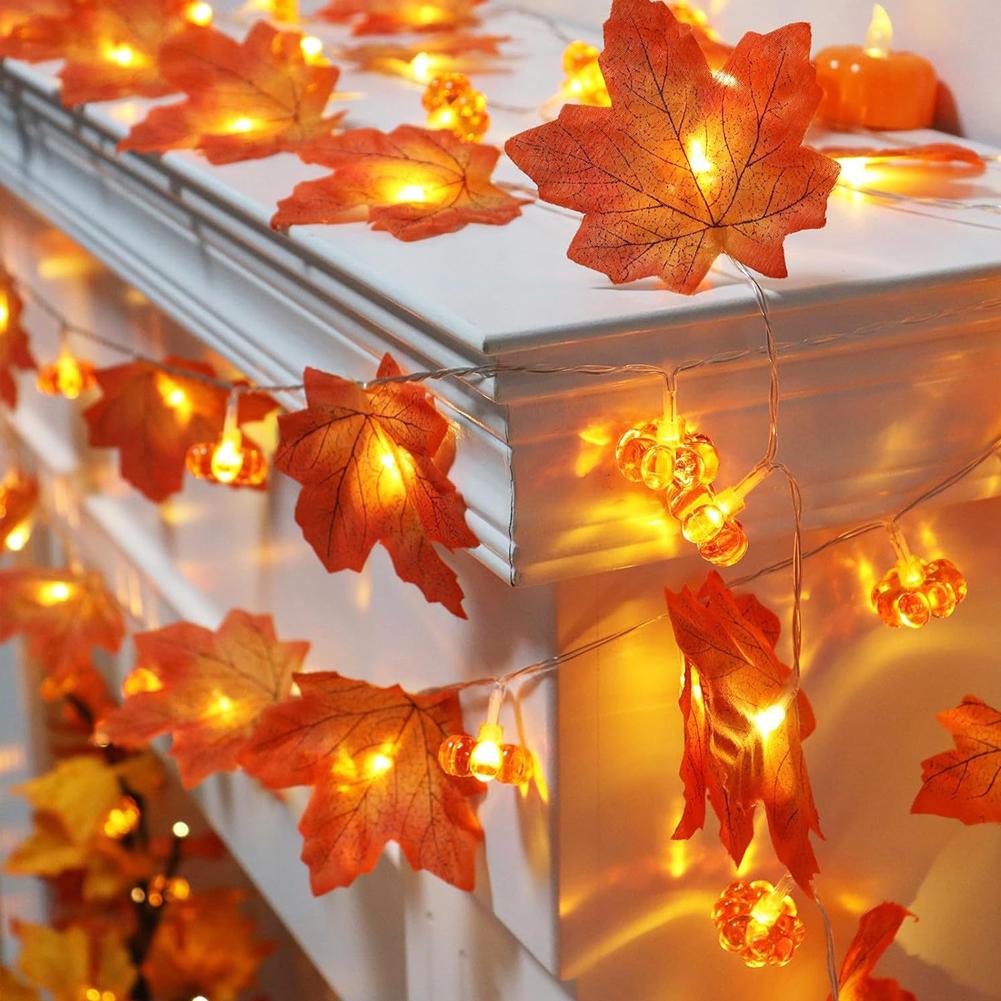 LED Maple Leaf Flat Pumpkin St - Outdoor Lighting Battery Operated recension och pris