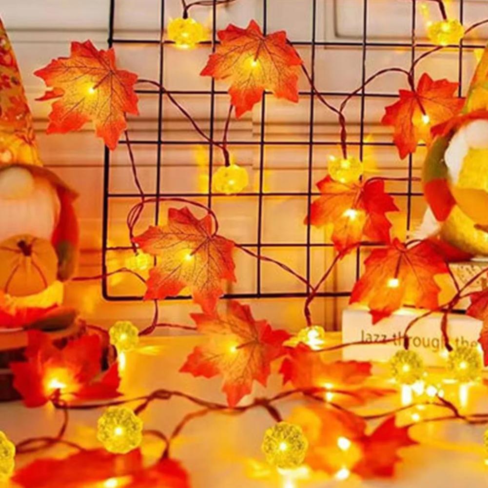 LED Maple Leaf Flat Pumpkin St - Outdoor Lighting Battery Operated recension och pris