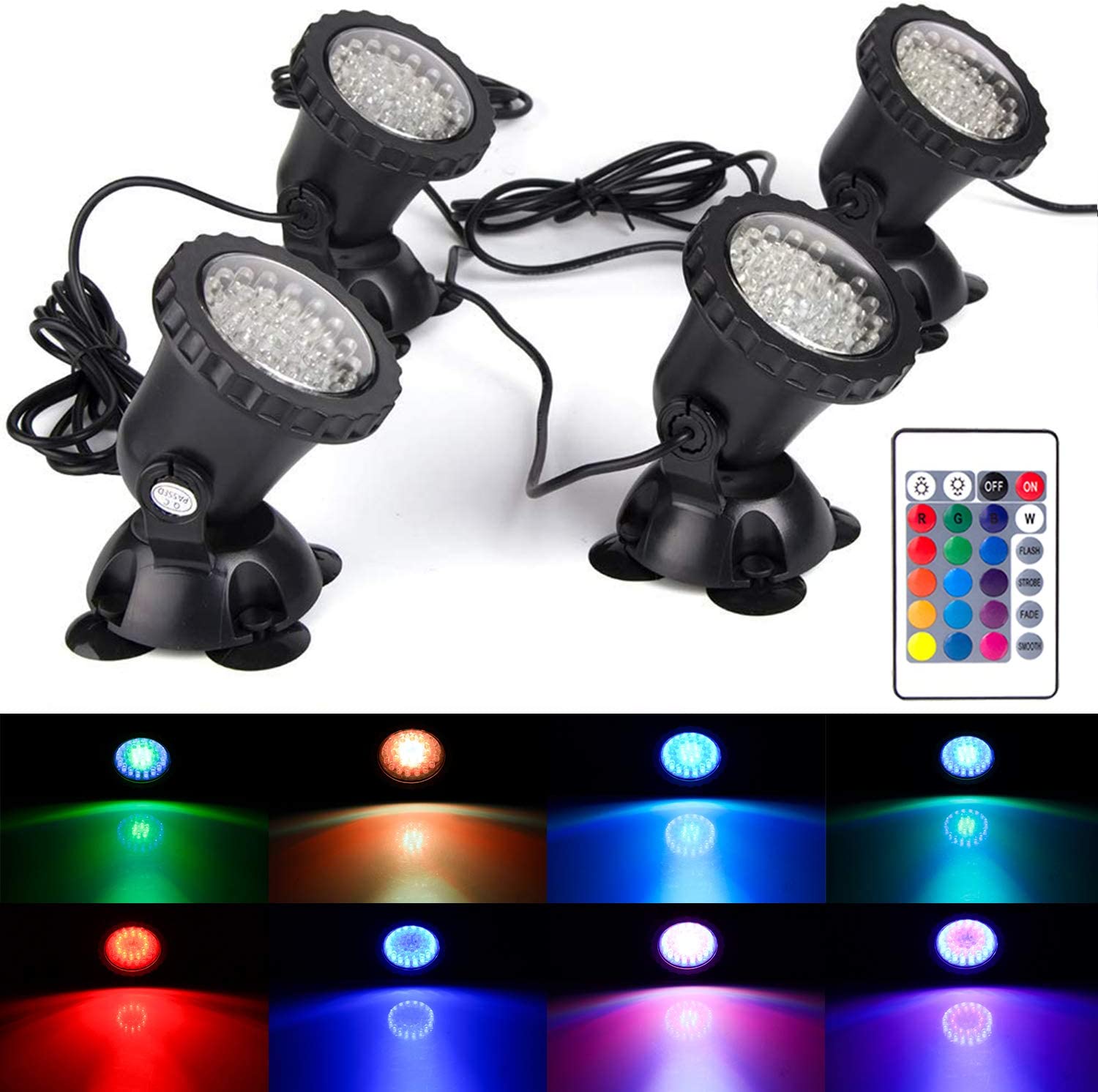 RGB LED Underwater Light IP68  - Pond Light Submersible recension och pris