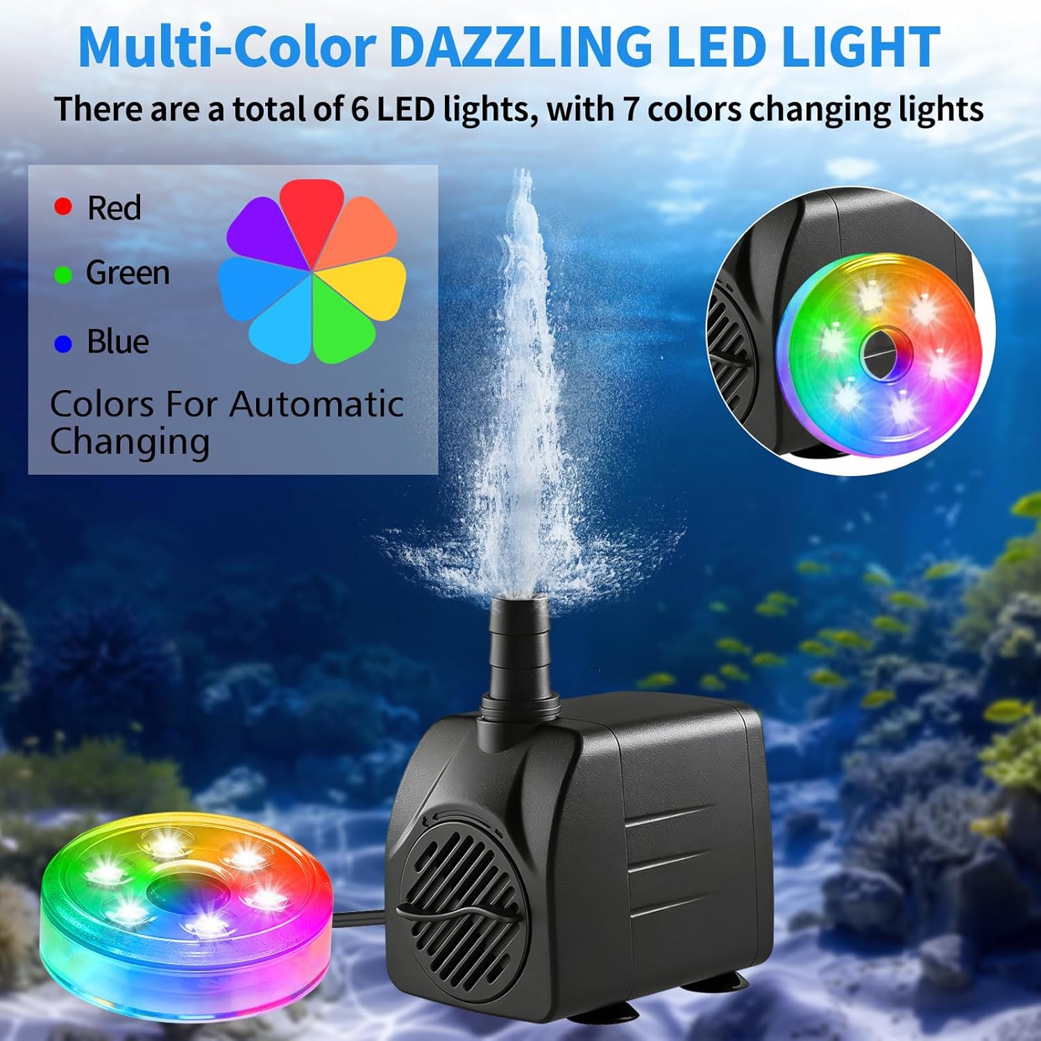 210GPH Submersible Water Pump  - Pond Light Submersible recension och pris
