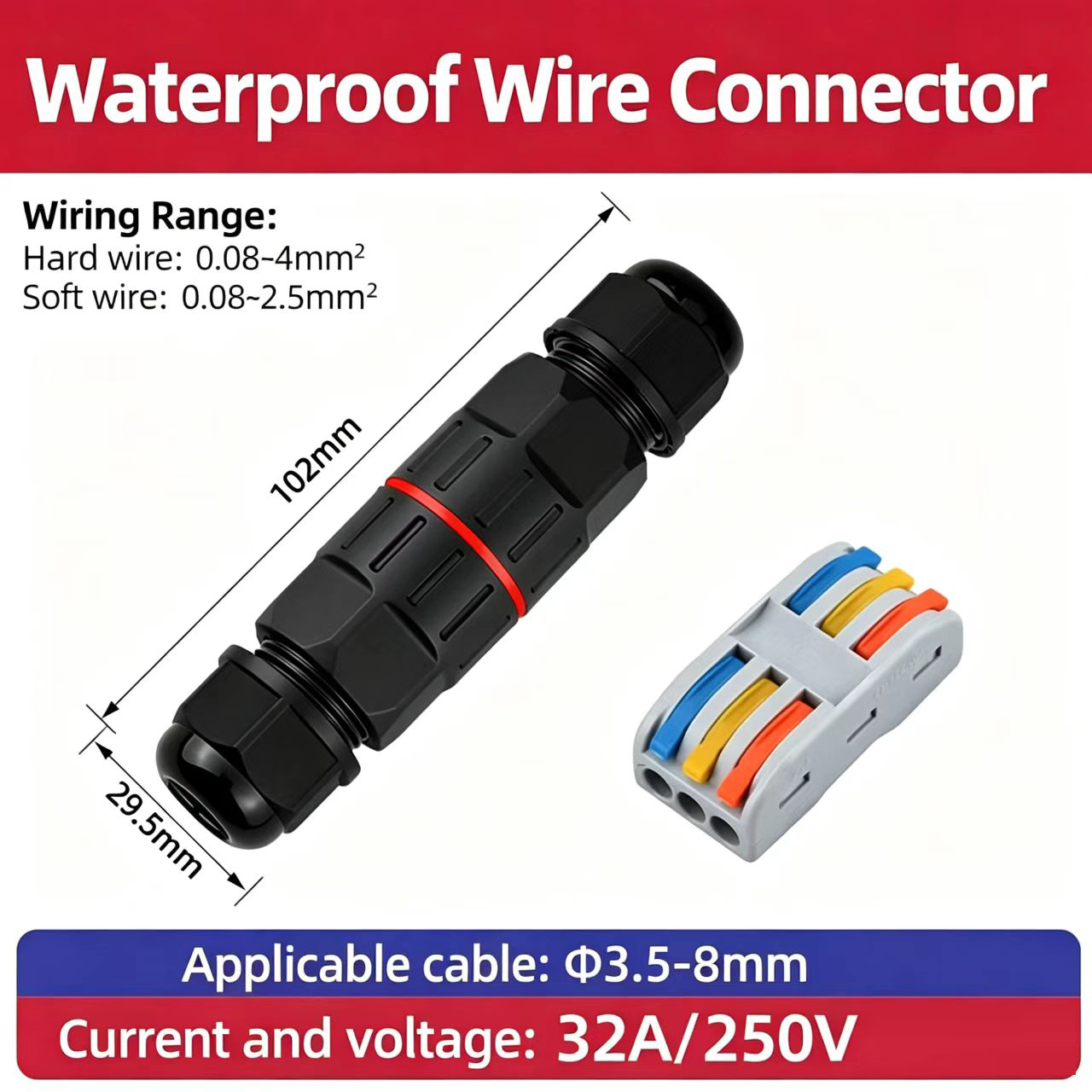 1Pc 2 Pin 3 Pin Wire Connector - Outdoor Lighting Wire Connectors recension och pris