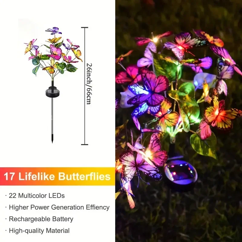 Solar LED Butterfly Garden Lig - Outdoor Lighting Solar Panel recension och pris