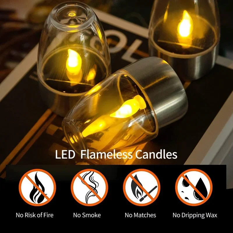 Solar Powered Flameless Candle - Outdoor Lighting Battery Operated recension och pris