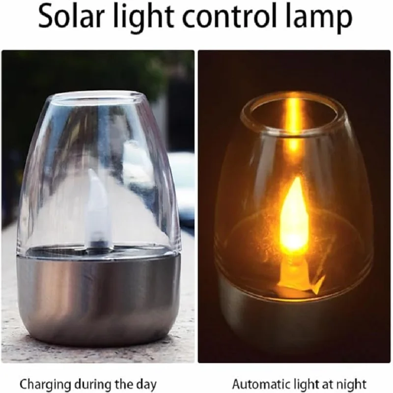Solar Powered Flameless Candle - Outdoor Lighting Battery Operated recension och pris