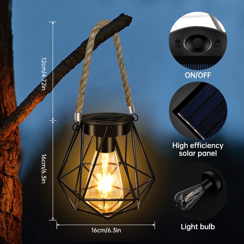 Outdoors Solar Iron Art Retro  - Outdoor Lighting Restaurant recension och pris