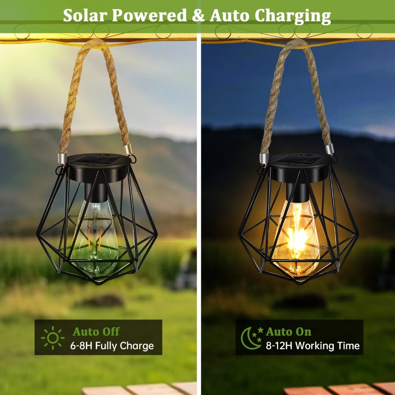 Outdoors Solar Iron Art Retro  - Outdoor Lighting Restaurant recension och pris