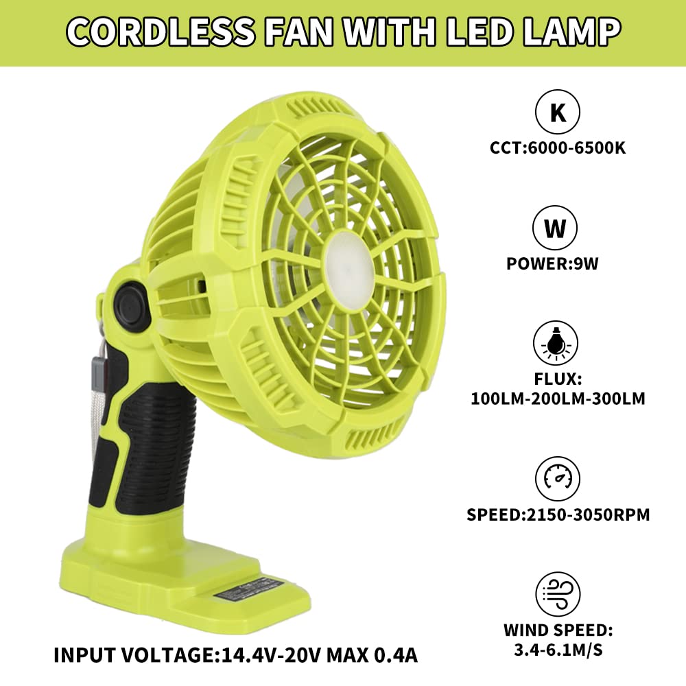 Cordless Portable Fans with 30 - Outdoor Lighting Jobs recension och pris