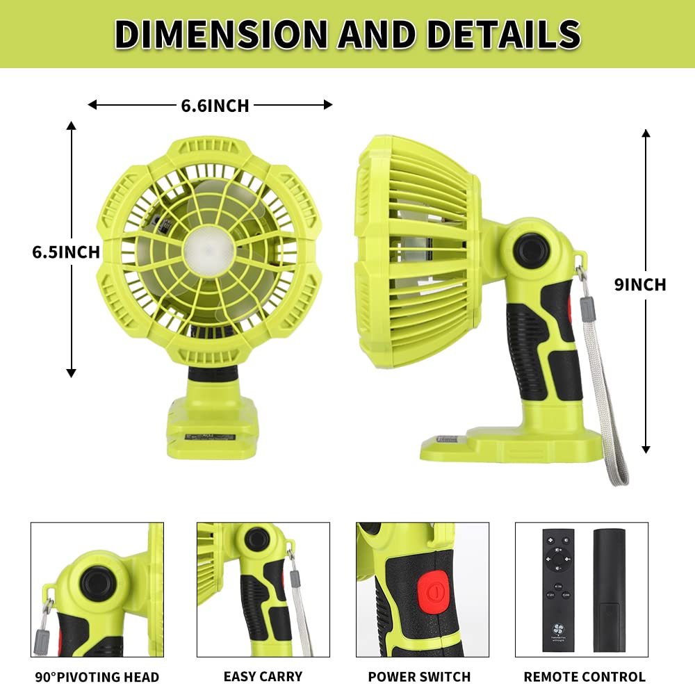 Cordless Portable Fans with 30 - Outdoor Lighting Jobs recension och pris
