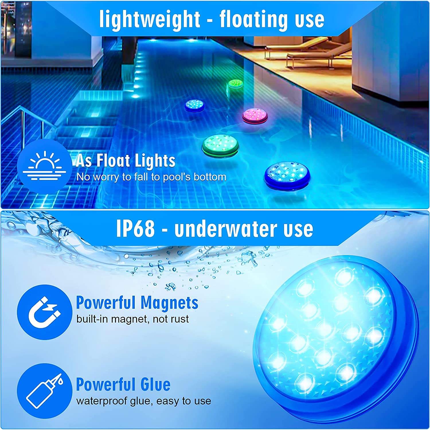 Rechargeable Underwater Submer - Pond Light Submersible recension och pris
