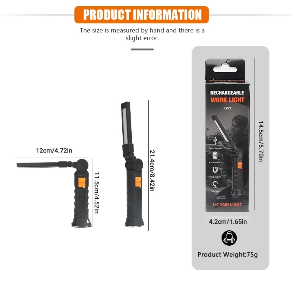 Portable COB LED Flashlight US - Lighting Fixture Outdoor recension och pris