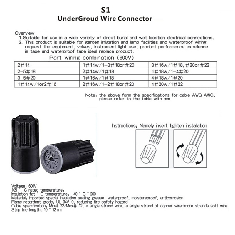 ABJA-Waterproof Wire Connector - Outdoor Lighting Wire Connectors recension och pris