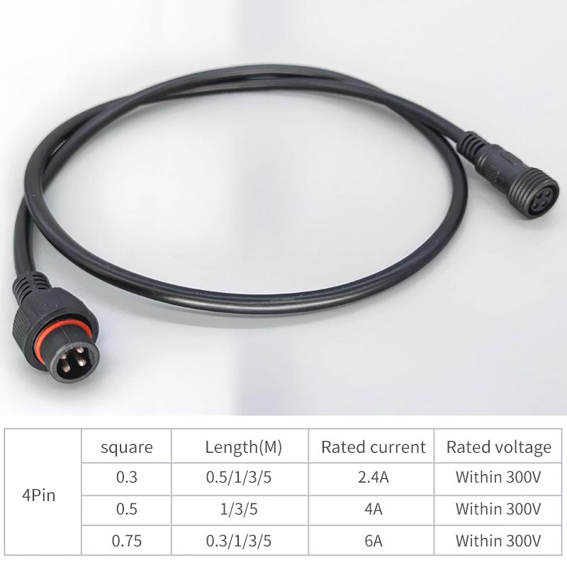 Male Famale Plug Cable 4Pin Wa - Outdoor Lighting Wire Connectors recension och pris