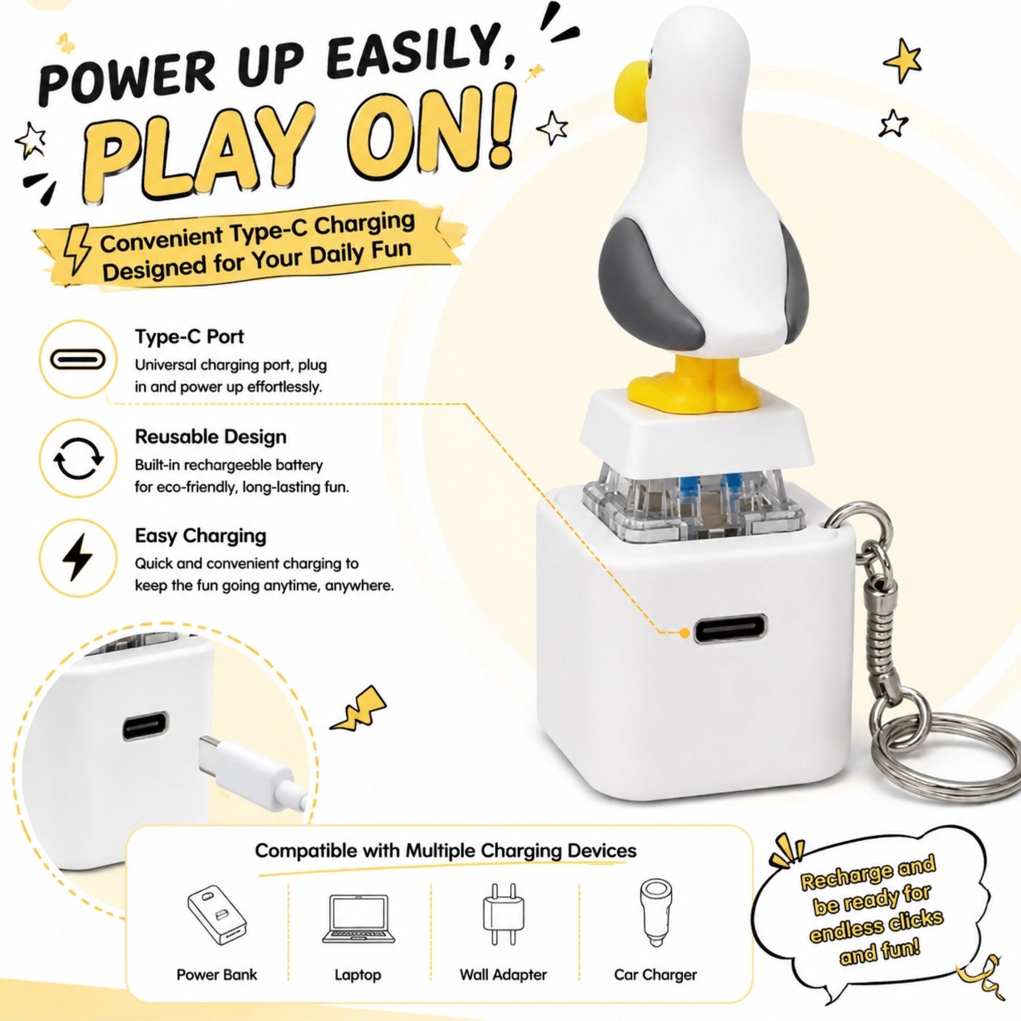 1pc Seagull Mine Sound Button  - Outdoor Lighting Halloween recension och pris