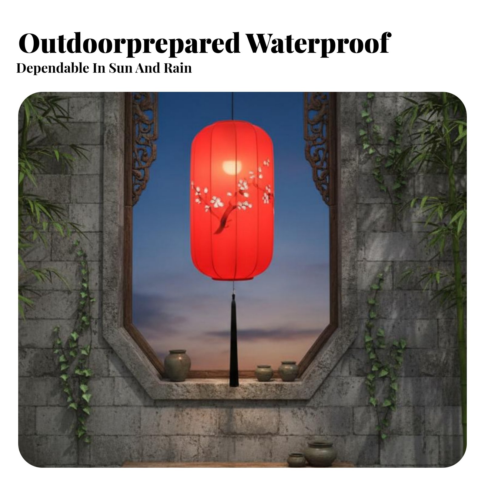 Hand-Painted Chinese Lantern,  - Outdoor Lighting Restaurant recension och pris