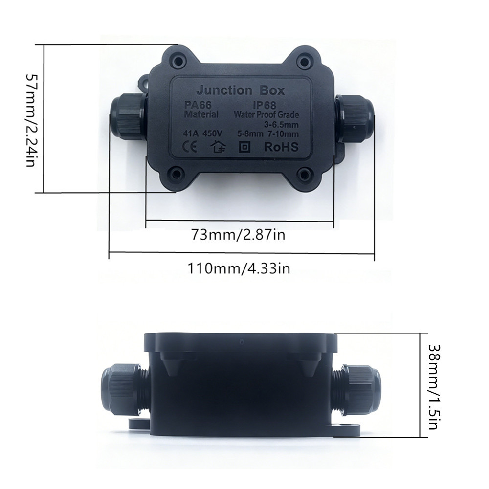 IP68 Waterproof Junction Box 2 - Outdoor Lighting Wire Connectors recension och pris