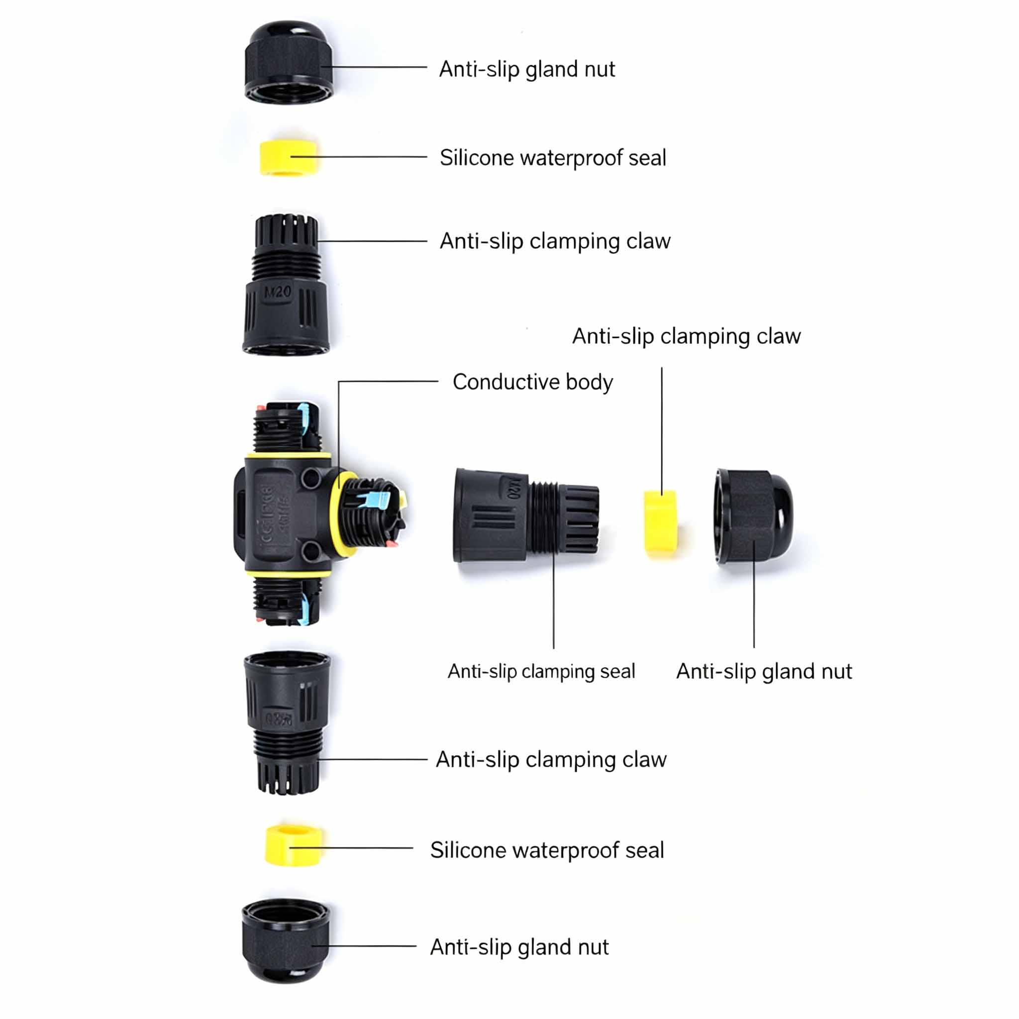 IP68 Waterproof T-Type Cable C - Outdoor Lighting Wire Connectors recension och pris
