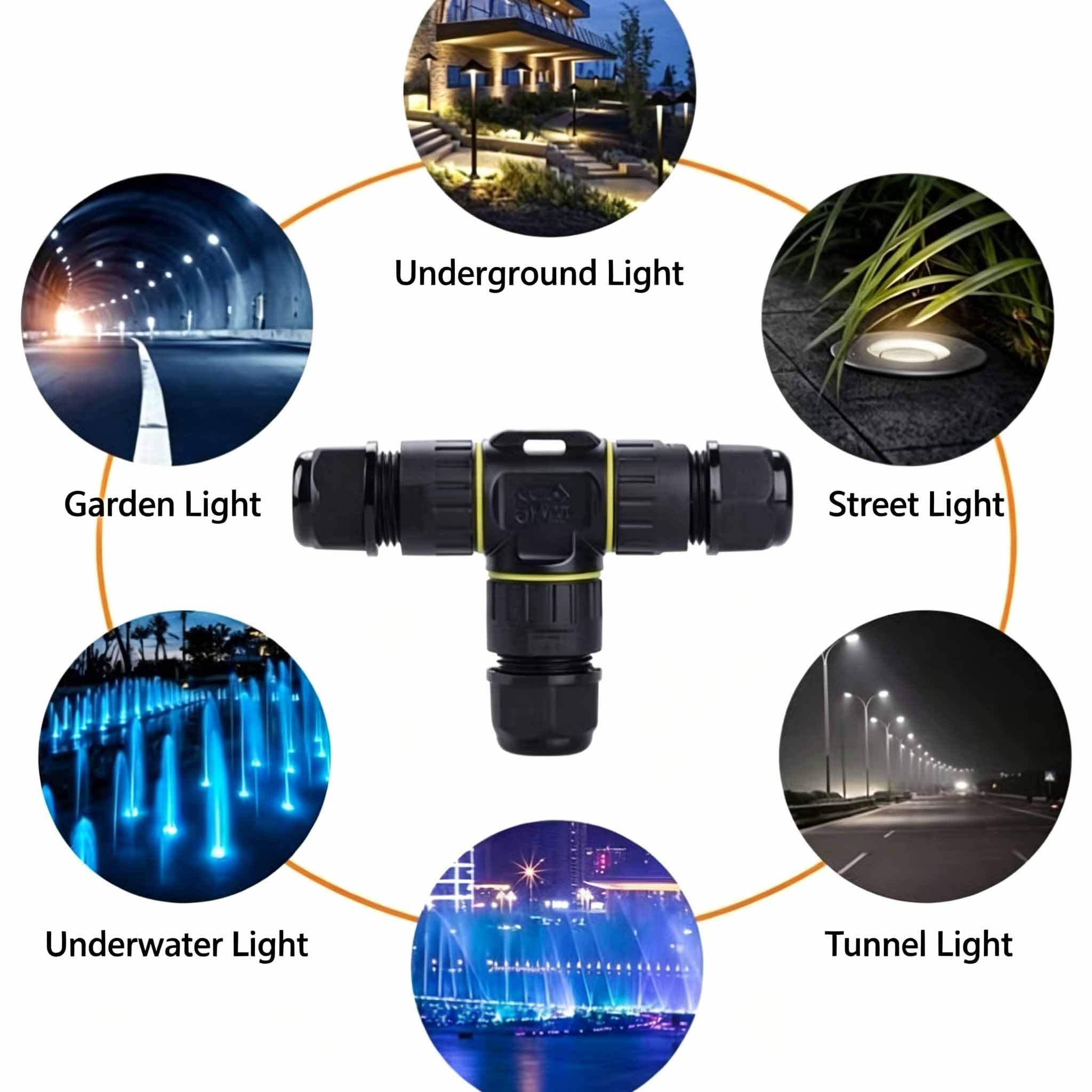 IP68 Waterproof T-Type Cable C - Outdoor Lighting Wire Connectors recension och pris