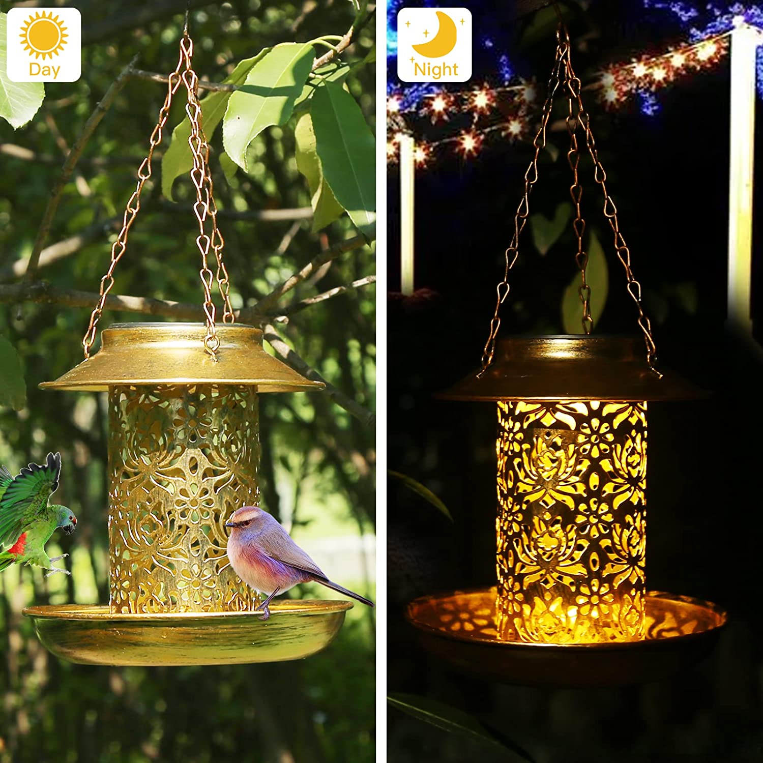 Solar Bird Feeder Metal Outdoo - Outdoor Lighting Backyard Ideas recension och pris