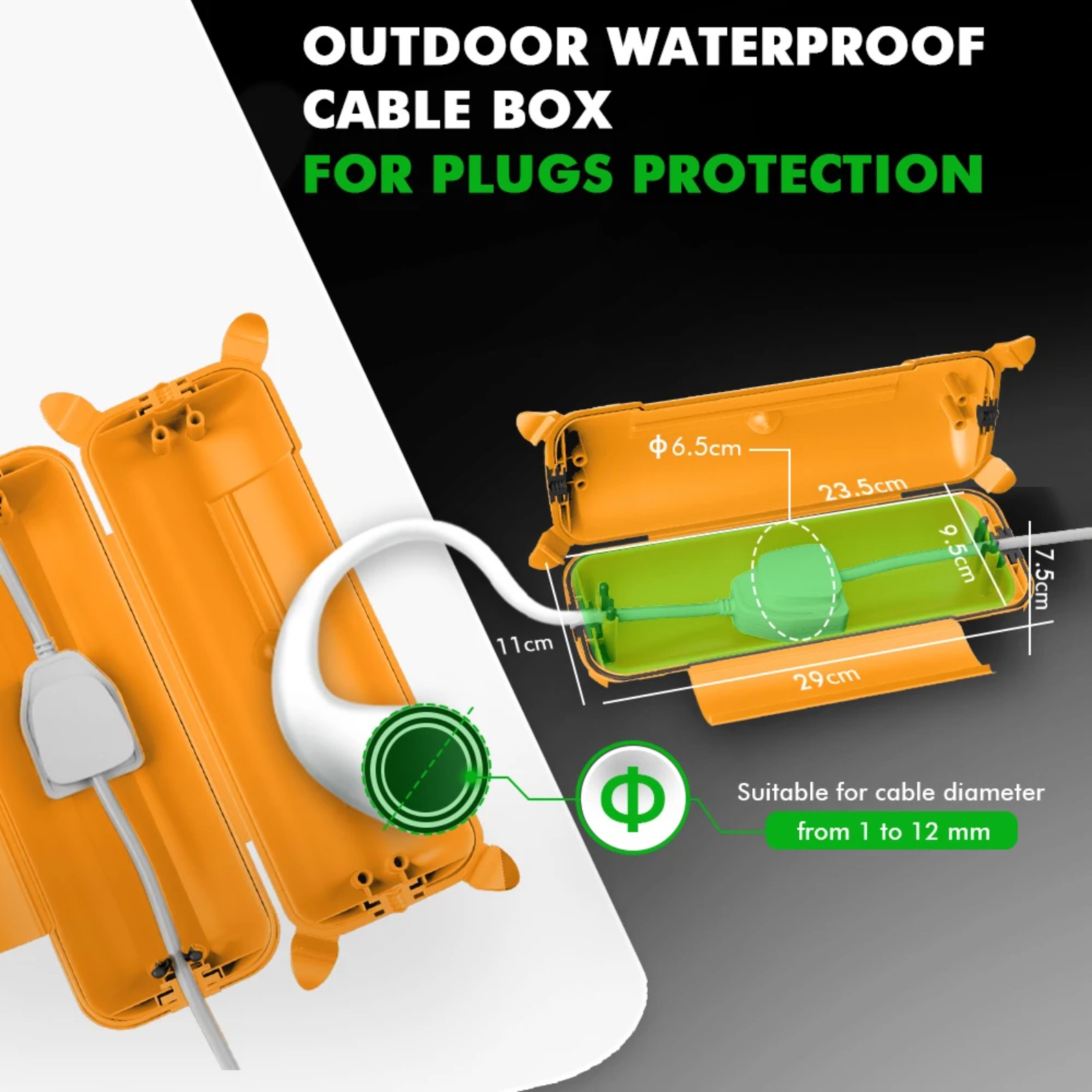 IP44 Outdoor Extension Cord Co - Outdoor Lighting Electrical Box recension och pris