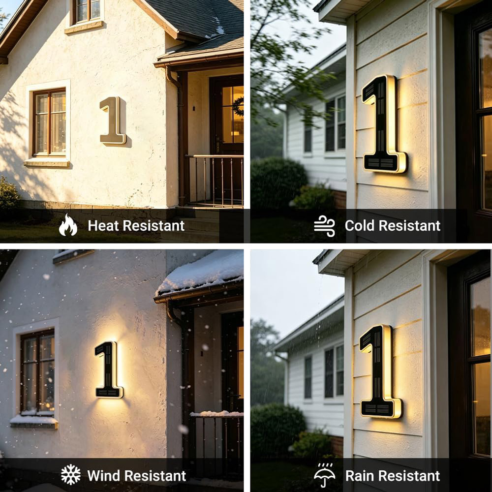 12cm Solar Outdoor House Numbe - Outdoor Lighting Solar Panel recension och pris