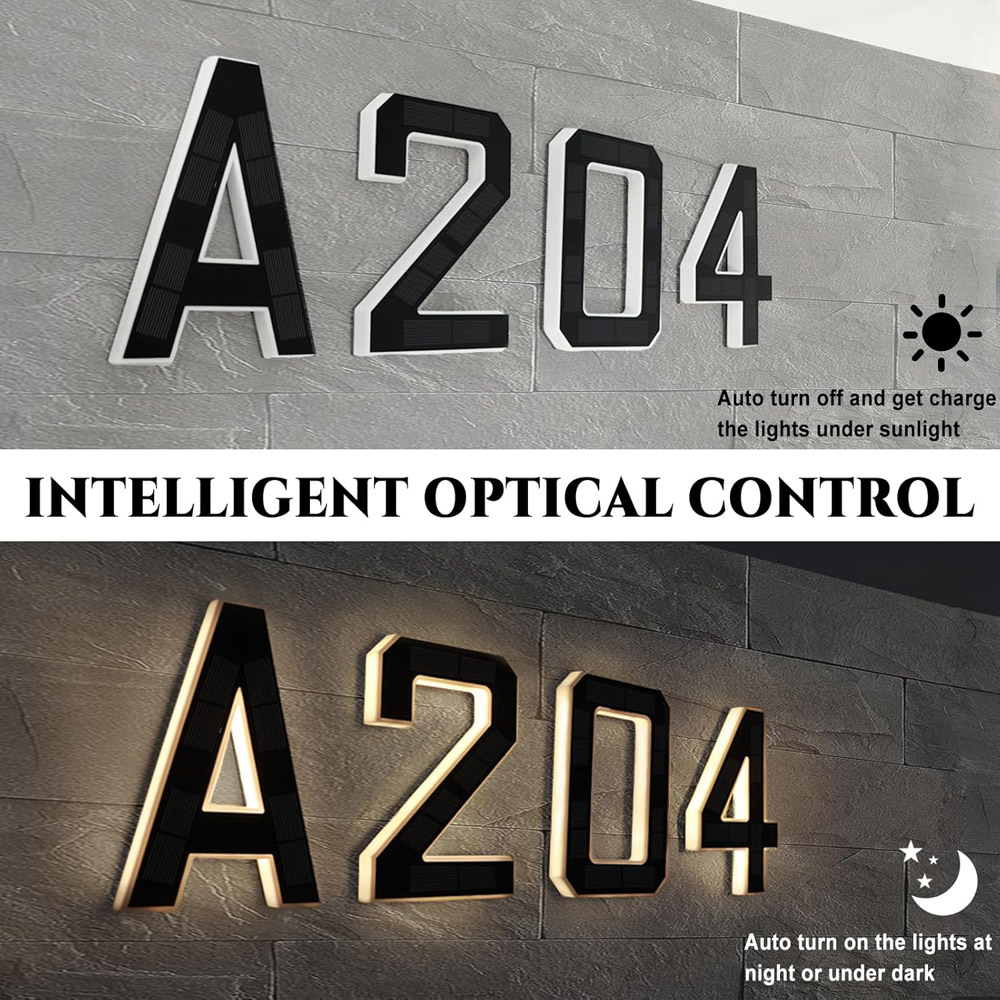 12cm Solar Outdoor House Numbe - Outdoor Lighting Solar Panel recension och pris