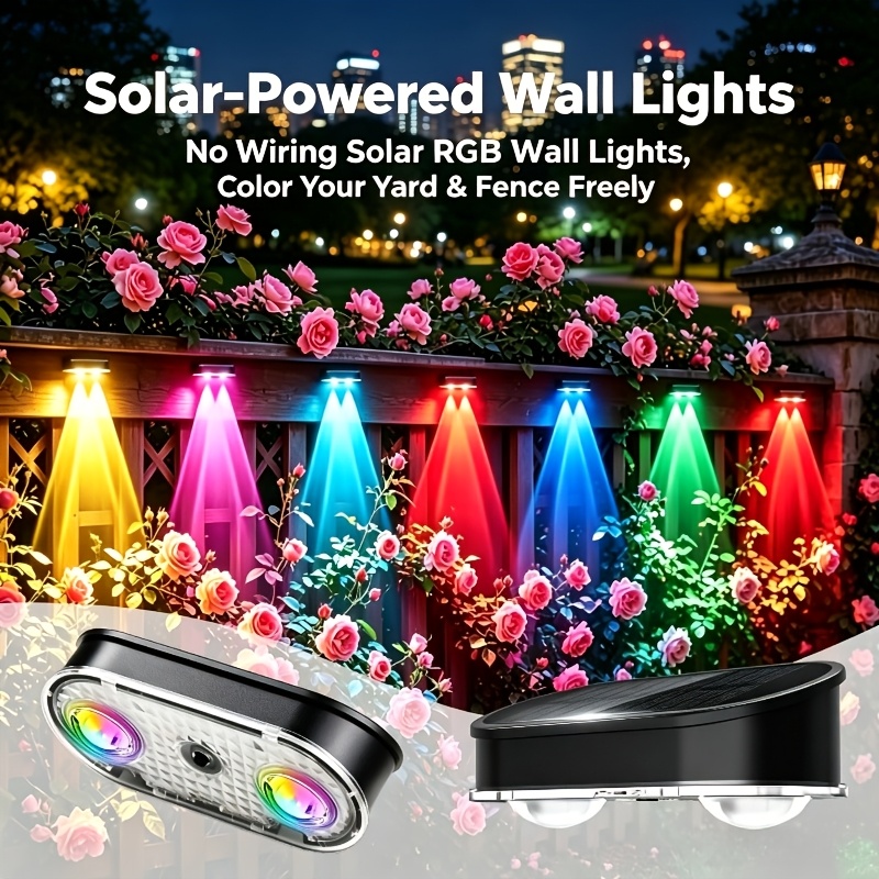 RGB Solar Fence Light IP44, 8  - Outdoor Lighting Amazon recension och pris