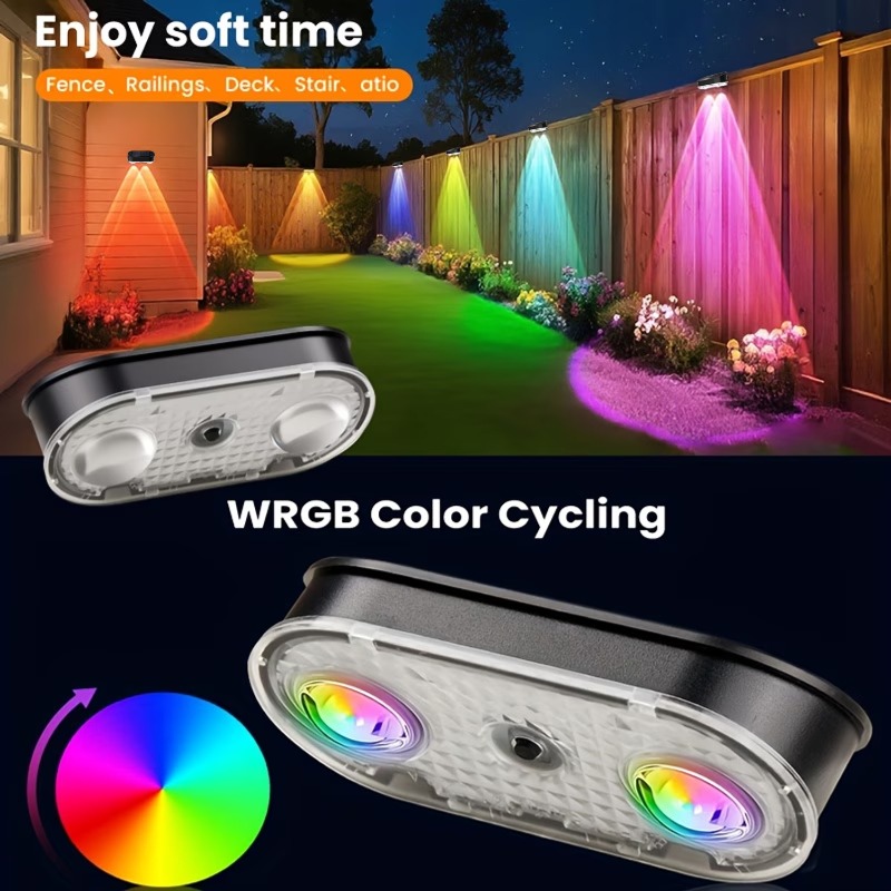 RGB Solar Fence Light IP44, 8  - Outdoor Lighting Amazon recension och pris