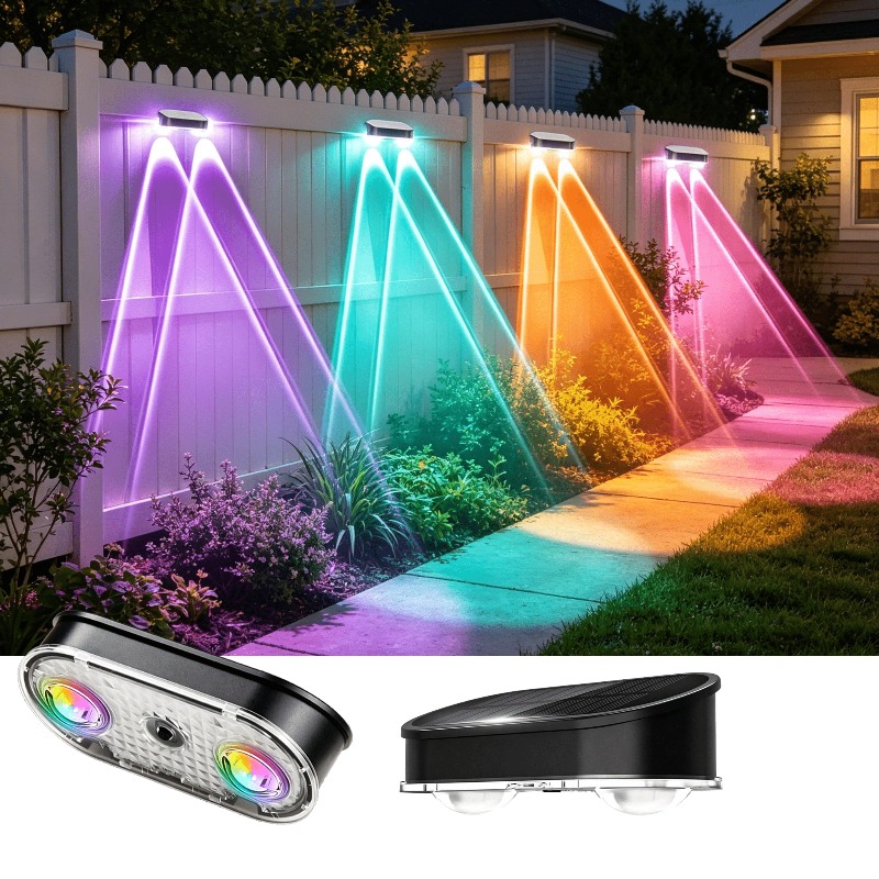 RGB Solar Fence Light IP44, 8  - Outdoor Lighting Amazon recension och pris