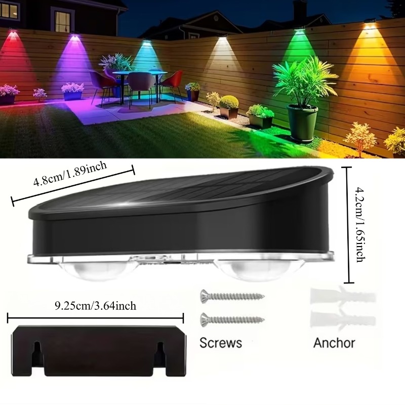 RGB Solar Fence Light IP44, 8  - Outdoor Lighting Amazon recension och pris