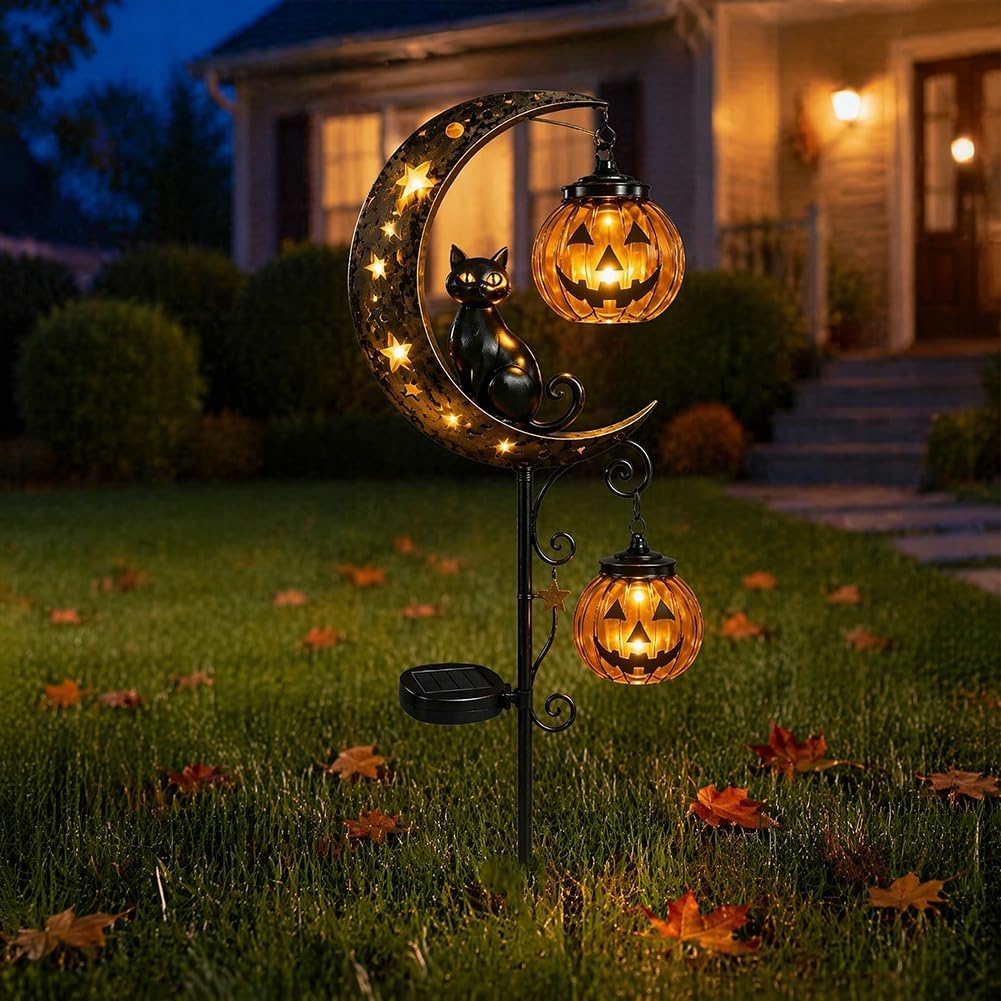 Solar Halloween Black Cat & Pu - Outdoor Lighting Halloween recension och pris