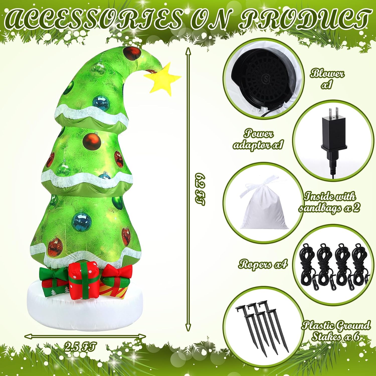 Lime Green 6.9ft Outdoor Infla - Outdoor Lighting Uplight recension och pris