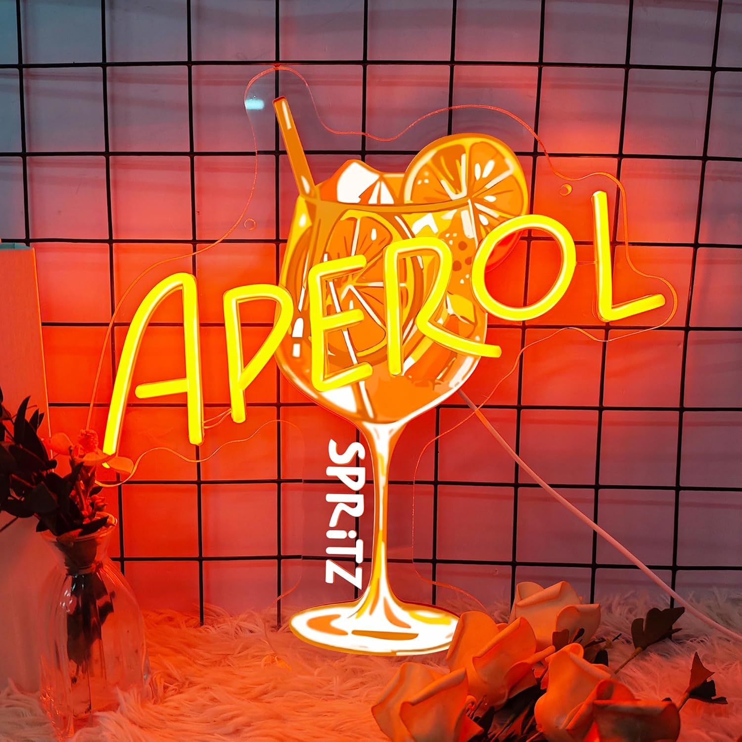 Orange/Aperol Spritz Neon Sign - Outdoor Lighting Restaurant recension och pris