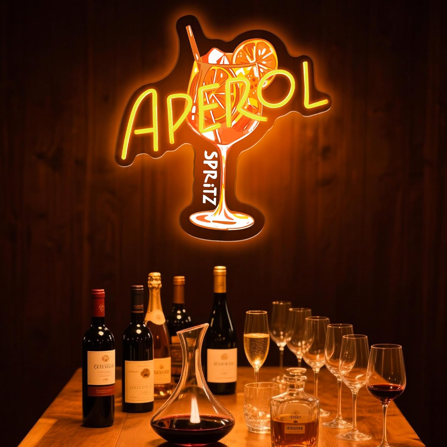 Orange/Aperol Spritz Neon Sign - Outdoor Lighting Restaurant recension och pris