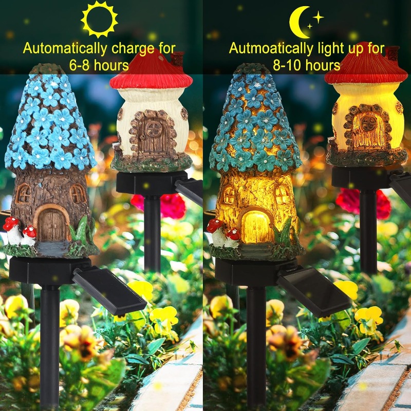 New Solar Resin Flower House L - Landscape Spike Light recension och pris