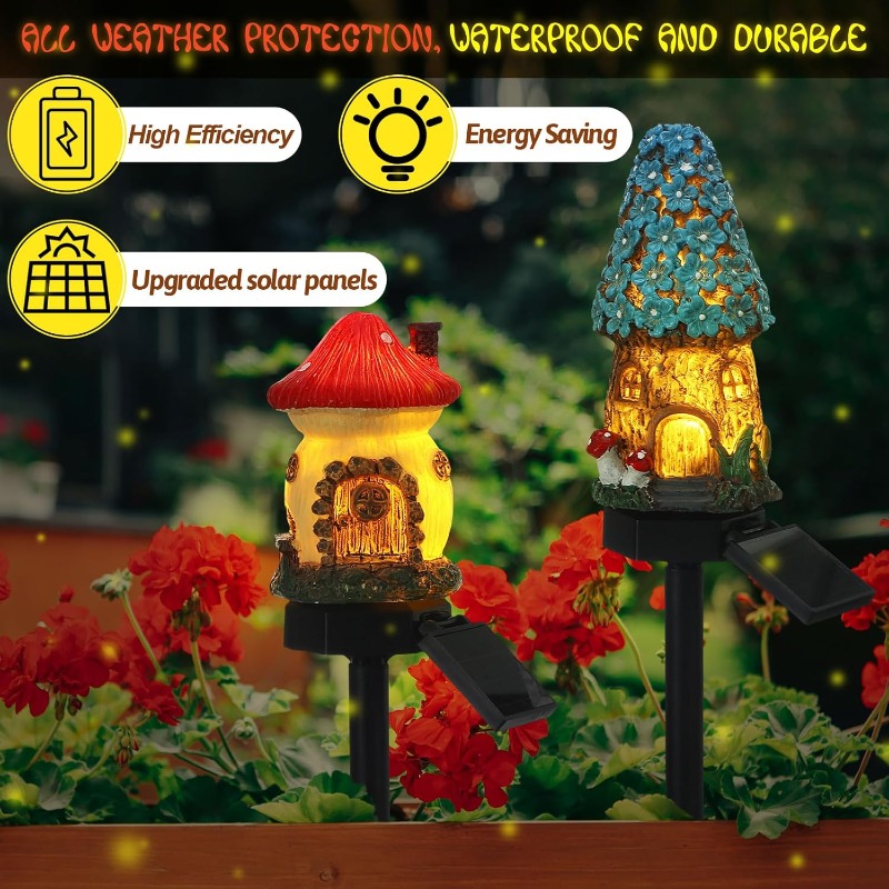 New Solar Resin Flower House L - Landscape Spike Light recension och pris