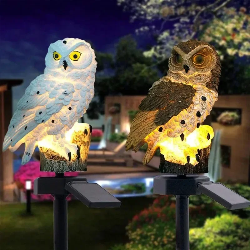 Solar Owl Statue Garden Light  - Outdoor Lighting Solar Panel recension och pris