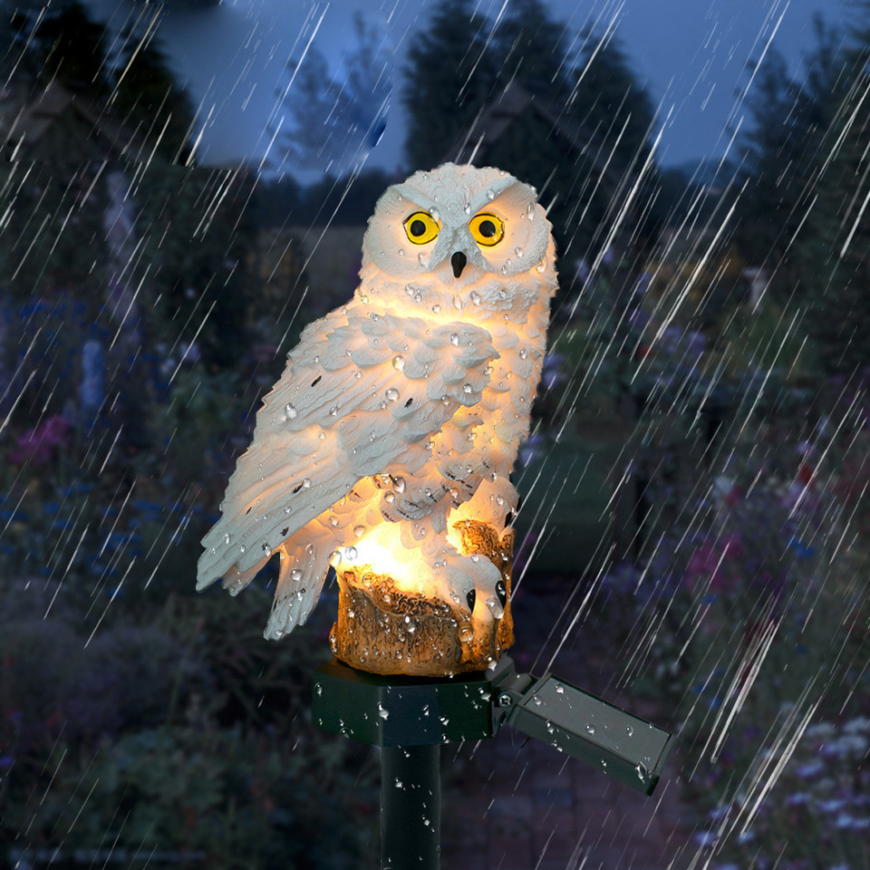 Solar Owl Statue Garden Light  - Outdoor Lighting Solar Panel recension och pris