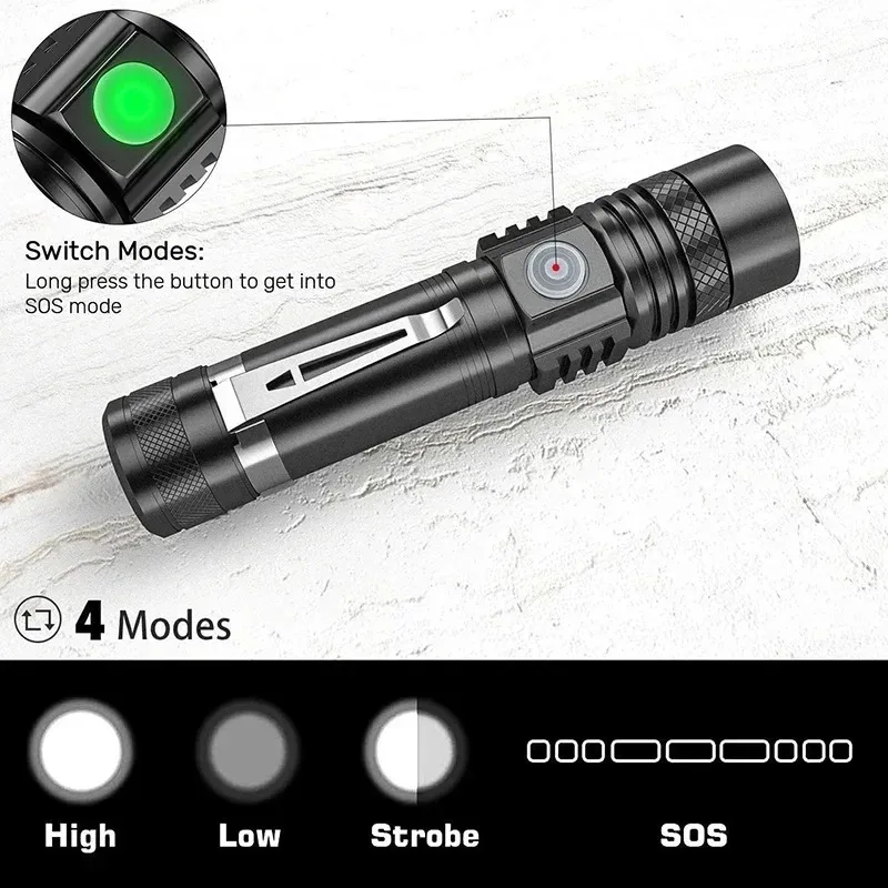 T6 LED Rechargeable Flashlight - Lighting Fixture Outdoor recension och pris