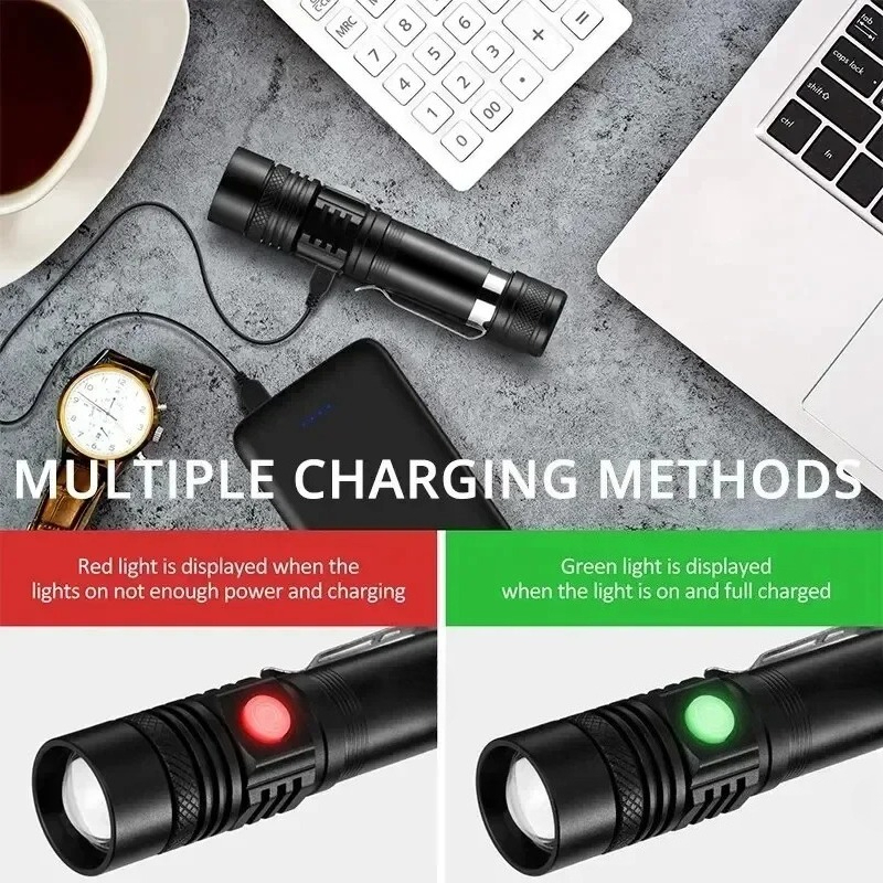 T6 LED Rechargeable Flashlight - Lighting Fixture Outdoor recension och pris