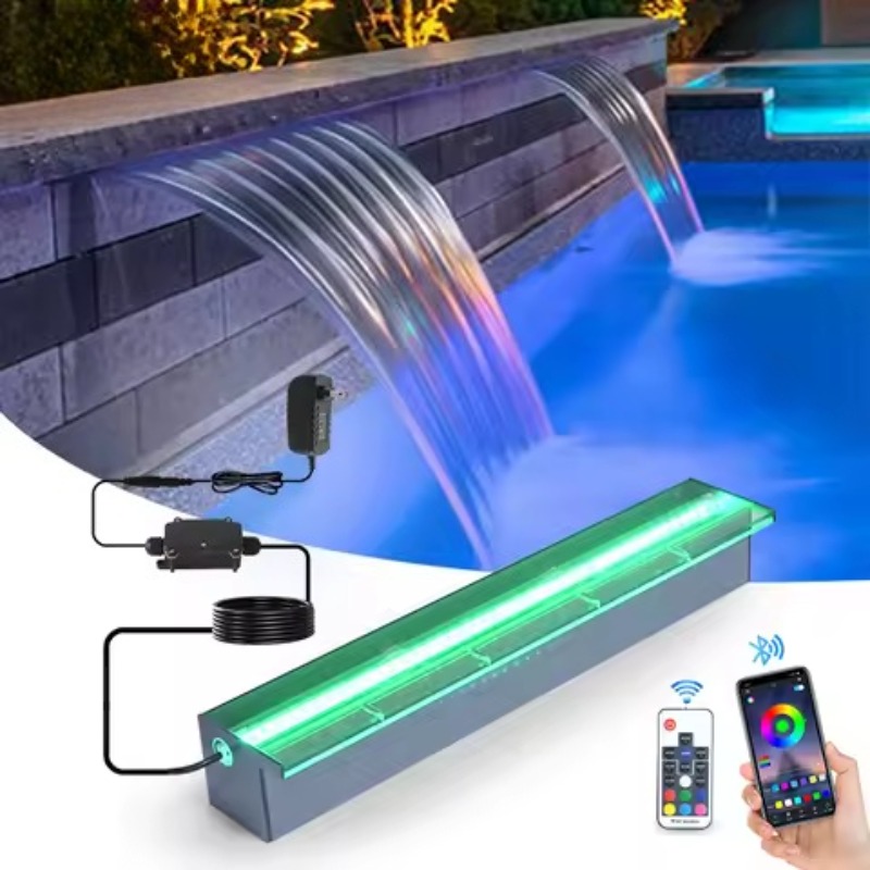 Acrylic Sheer Descent Waterfal - Pond Light Submersible recension och pris