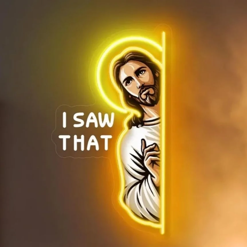 Jesus LED Neon Sign I Saw That - Outdoor Lighting Restaurant recension och pris