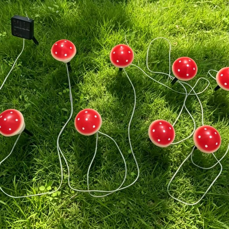 Solar Mushroom String Lights W - Outdoor Lighting Halloween recension och pris