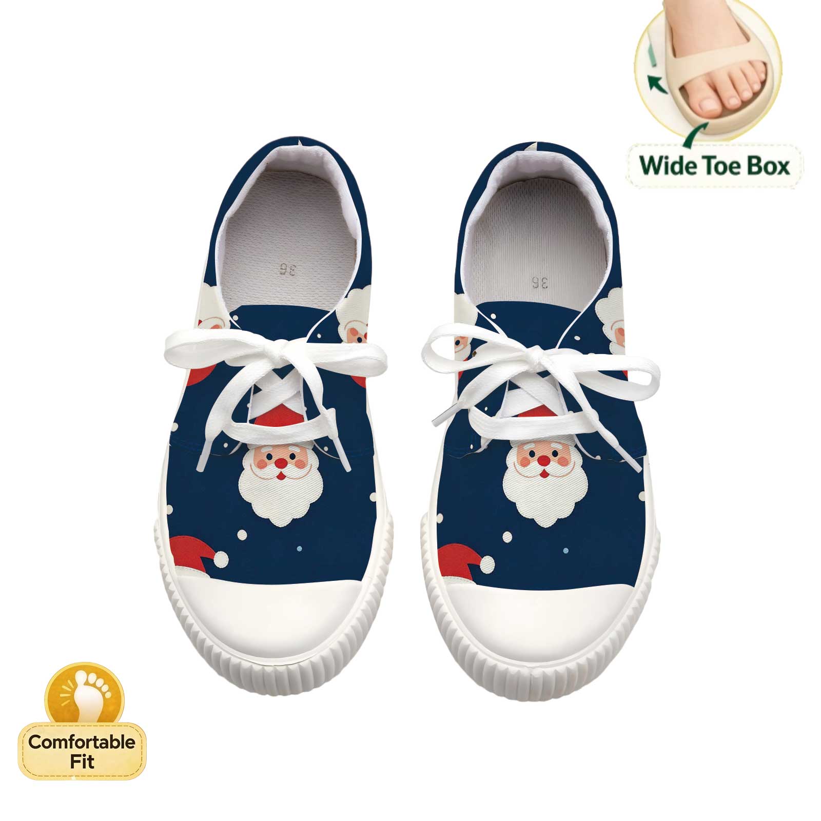 Women Santa Print Lace Up Casu - Outdoor Lighting Uplight recension och pris